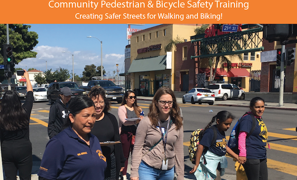 Community members on walk audit