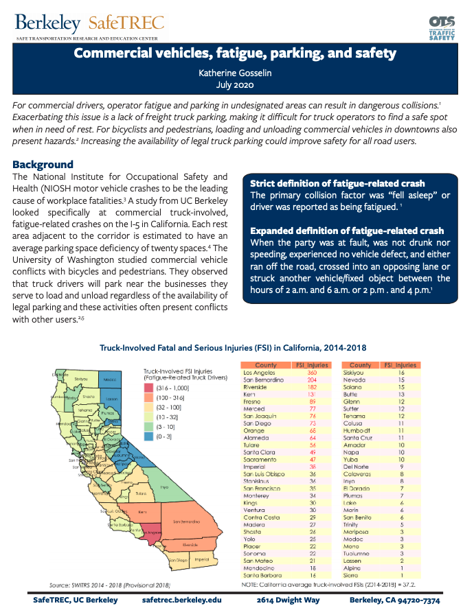 First page of commercial vehicle research highlight