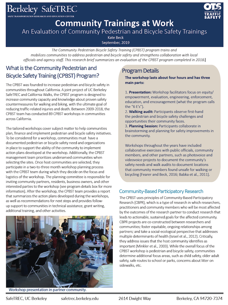 Page 1 of CPBST Evaluation Research Brief