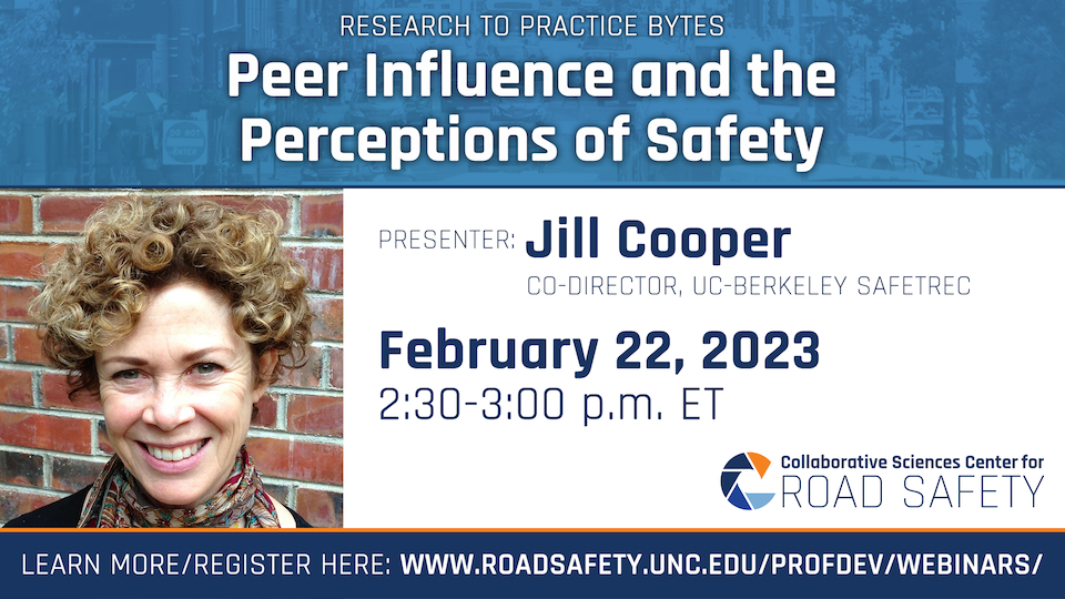 CSCRS Webinar On 2/22: SafeTREC's Jill Cooper To Present On Peer ...