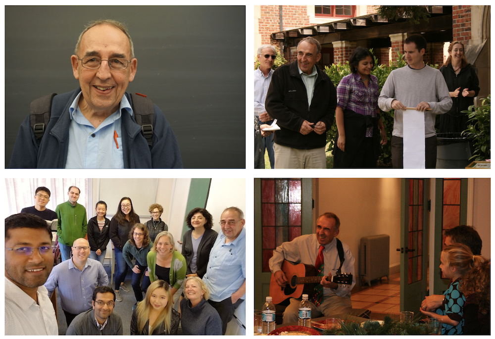 Collage of photos of David R. Ragland in class, at the 2009 BBQ, 2007 Holiday Party and a staff group photo from 2019