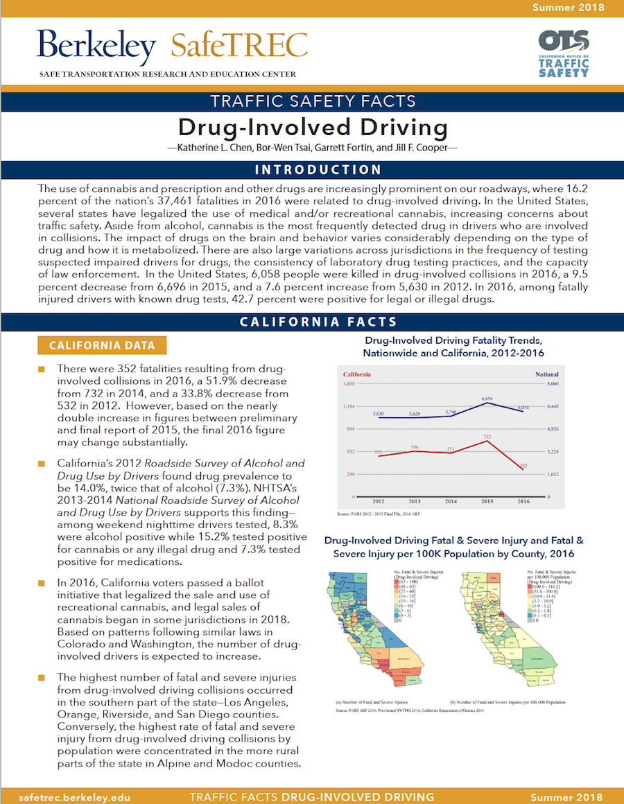 Drug Involved Driving Fact Sheet Page 1