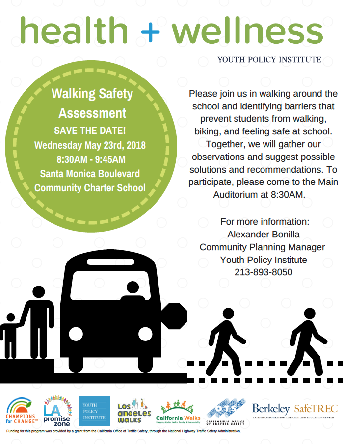 Walking Safety Assessment Flyer for Los Angeles