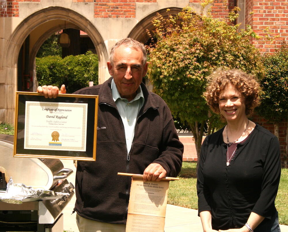 In the summer of 2009, Ragland was awarded with a Certificate of Appreciation for his outstanding leadership, research excellence and lasting contributions to safety