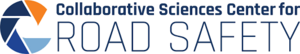 Logo for the Collaborative Sciences Center for Road Safety in blue text on a white background