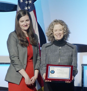 Jill Cooper with NHTSA's Sophie Shulman at the 2023 LifeSavers Conference